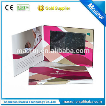 2015 4.3 inch LCD video invitation card for wedding