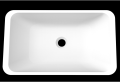 Lavabo da appoggio WB005 in fusione minerale (acrilico puro) -matte bianco-585x340x120mm