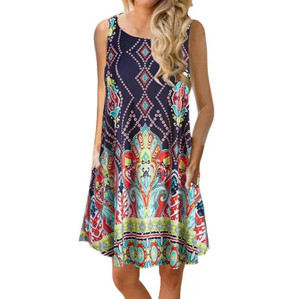 Fashion Women Clothing Floral Printed Dress Vestido Women Dresses
