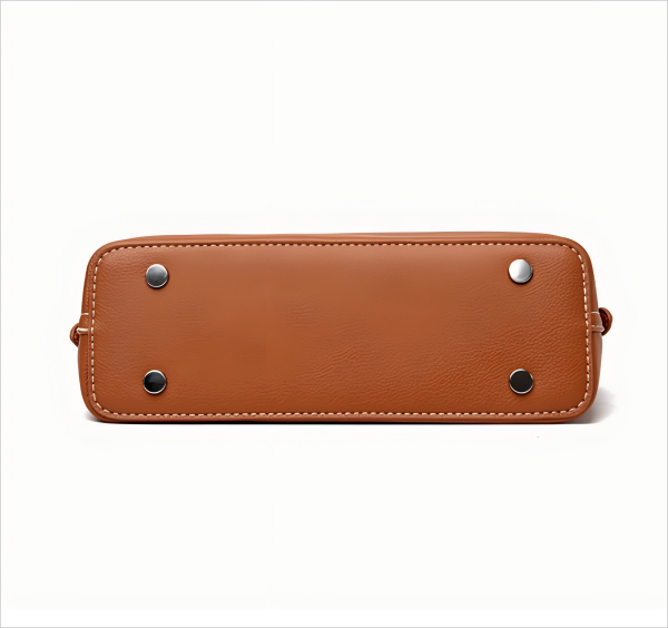 Leather flip-top fashion handbag for women