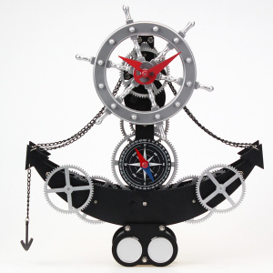 Decorative Anchor shape Gear Table Clock