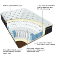 Colchão de mola de bolso híbrido de espuma de memória superior