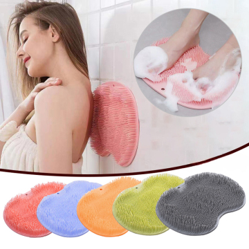 Wholesale High Quality Renewable Bamboo Body Brush Silicone Bath Brush