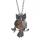 Oeil de tigre naturel alliage Owl Gemstone pendentif fow femmes bijoux collier