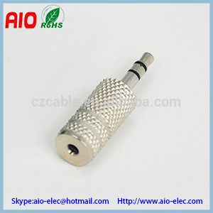 nick plated full matel jacket 3.5 male to 2.5mm female,3.5 plug to 2.5mm jack,1/8 inch to 3/32 mini audio adaptor connecto