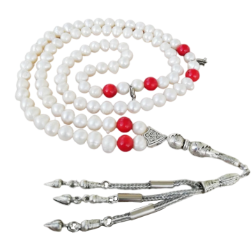 99 Pearl Beaded Rosary Bracelet: An Islamic Tasbih Necklace