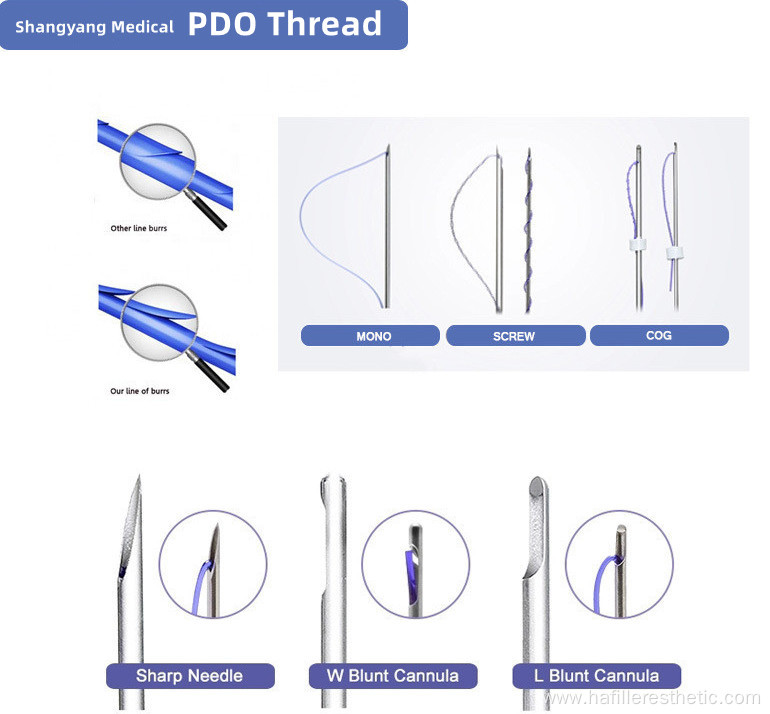 Korea tornado screw hilos tensores espiculados fio pdo