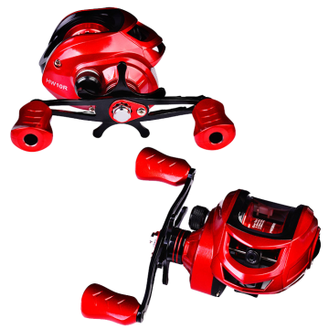 Newbility 9+1BB 218G 7.2: 1 carrete de pesca con cebos de agua salada de metal rojo