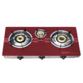 3 Burners Tempered Glass Top Red Glass Top Gas Stove 3 Burners Supplier