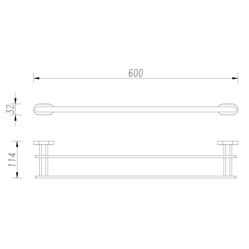 Brass Bathroom Accessories Modern Double Towel Bar In Chrome For Bathroom Factory