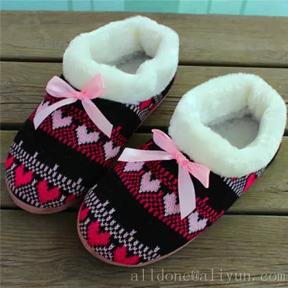 Ladies Women′s Knit Slippers Indoor Slippers Footwear Shoes