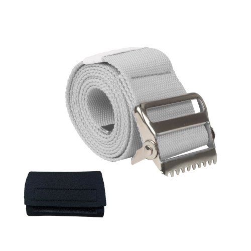 Senior Gray Metal Buckle Gait Belt