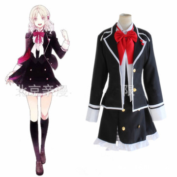 DIABOLIK LOVERS Komori Yui School Uniform Cosplay Costume Cosplay Dress Outfit Daily Suit Costumes for Halloween Party Event