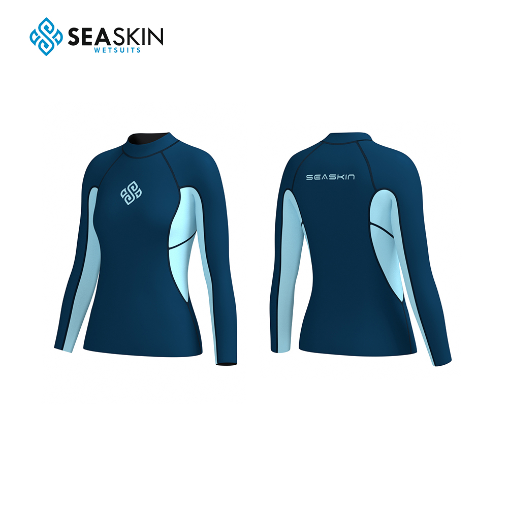 Seaskin Womens Flatlock 2mm Neoprene Surfing Wetsuit Top