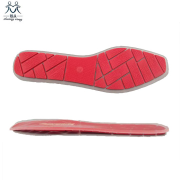 Red square toe sole