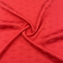Polyester Spandex Blend Red Color Fabric