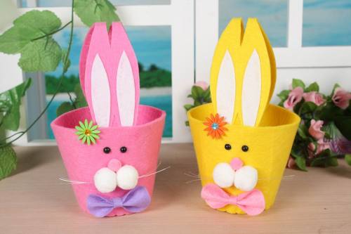 Felt Easter Rabbit Basket