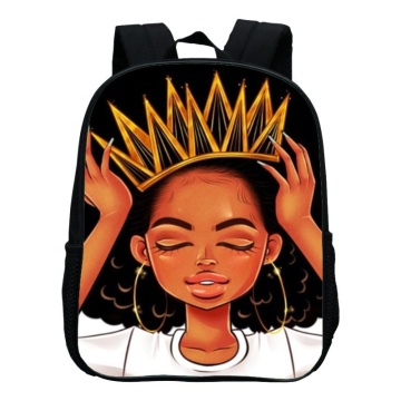 Wholesale Popular School Bags: Stylish Black Art Design for African American Girls and Kids