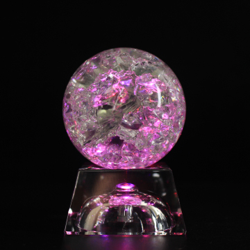 Bola de cristal agrietada de 60 mm al por mayor con base LED