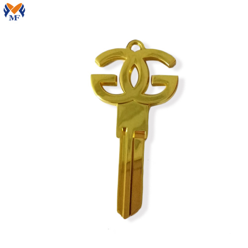 Custom metal key shape logo charms