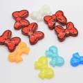 Wholesale 100Pcs/Lot Assorted Resin Butterfly Cabochons Flatback Flat Back Resin Butterfly Cabs Hair Bow Center Crafts Making