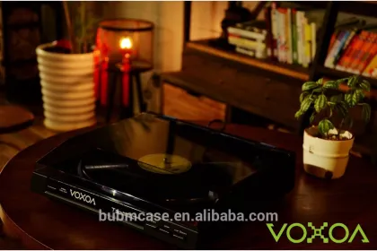 VOXOA T30 Full-Auto belt-drive turntable player, classic gramophone with USB recording function