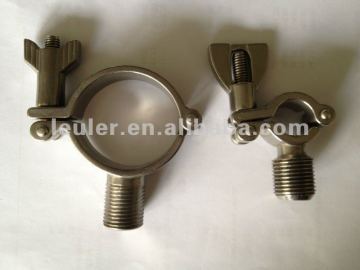 Stainless Steel BSP Pipe Clamp with sleeve 304
