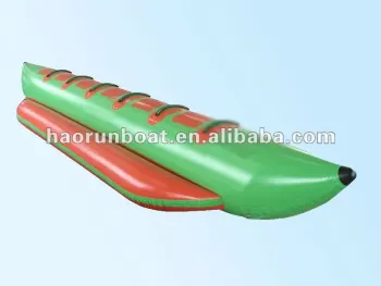 2012 hot selling floorboard/color optional PVC/Hyplon matrial leisure banana inflatable boat