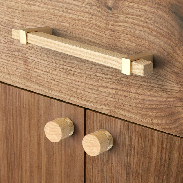 wooden round knobs