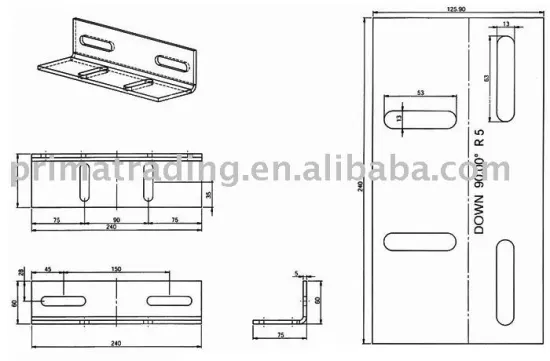 Guide rail bracket piston base support