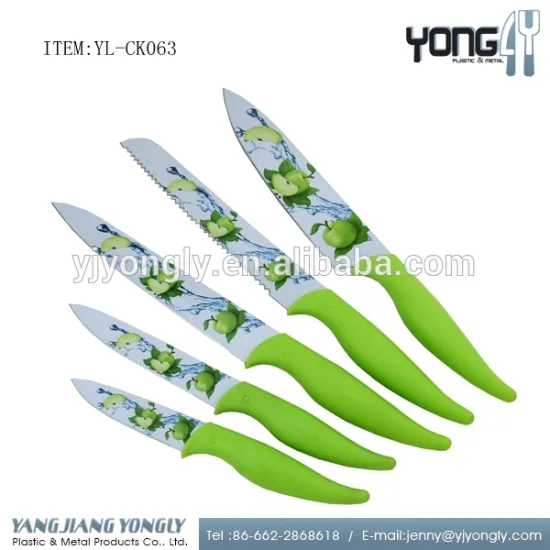 Stainless Steel 5pcs Apple Kitchen Knives Set
