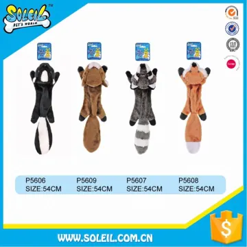 Durable Polyester Sound Toys Natural Dog Plush Toy