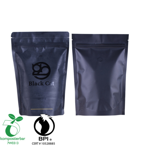 250g kemasan kopi biodegradable dengan ritsleting dan katup