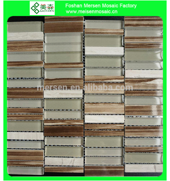 SJ9104 Popular-Designed Resin Glass Tile Mosaic