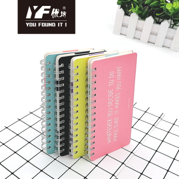 Cuaderno espiral transversal pequeño de estilo colorido personalizado