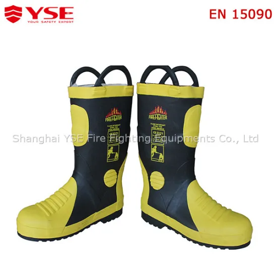 Fireman fire fighting boots