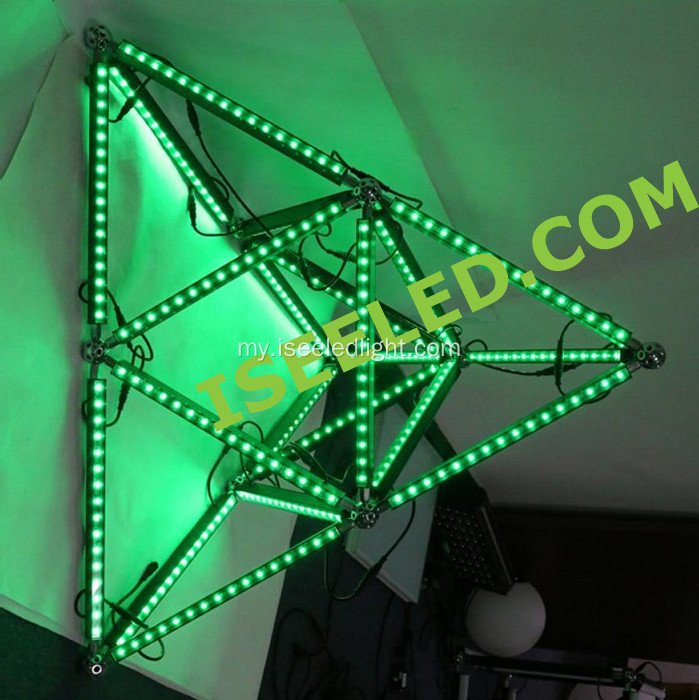 Music Sync DMX Triangle LED အဆင့်ဘားအလင်း