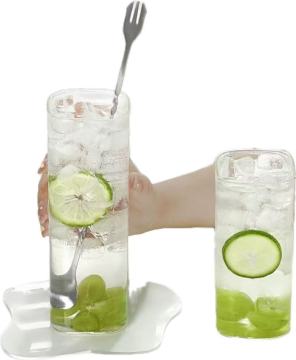 Square straight-sided juice cup