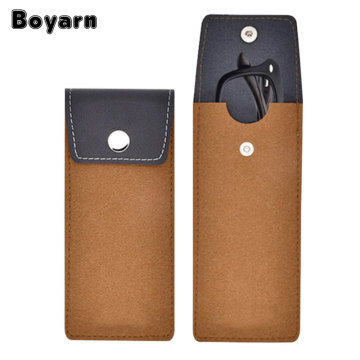 Lightweight Leather Wool Felt Bags for Eyeglasses and Sunglasses