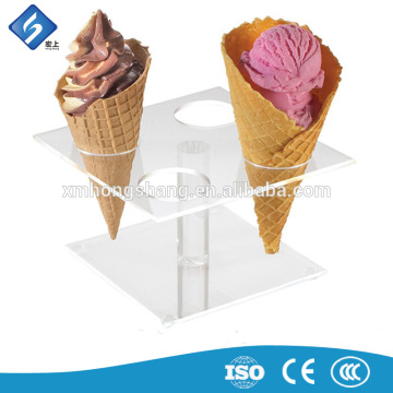 Desktop Square Acrylic Delicious Ice Cream Display Holders Wholesale
