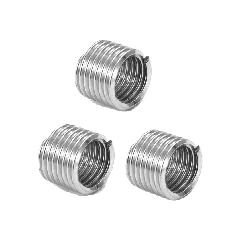 M5-M12 Titanium Wood Screws Stainless Steel Wire Insert 4mm 120mm Length Nickel Material ISO JIS Plain Plating Customizable