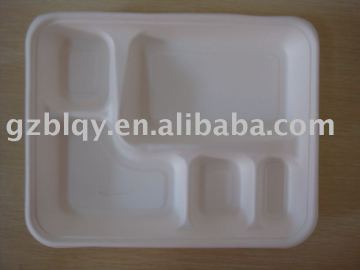Biodegradable tableware/tray/food container,disposable sugarcane tray,pulp tableware