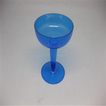 Wholesale Blue PP newest heatproof plastic goblet/plastic wine goblet