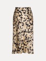 女性フレンチデイジープリントサテンフィッシュテールスカート