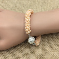 Mini cristal contas strass pulseira de ímã de bola para as mulheres