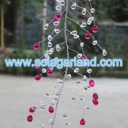 Kryształowa kropla wody Teardrop Beaded Branch Garland