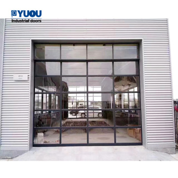 High Quality Transparent Tempered Glass Garage Doors