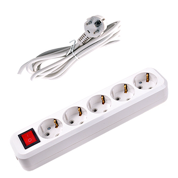 european 5 gang power strips with switch