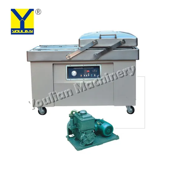 Automatic Double Chamber Food Tray Sealer: Efficient Vacuum Packing Machine for Meat and Vegetables