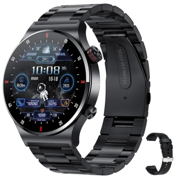 2023 QW33 Smart Watch: Men's Full Touch Screen Bluetooth Smartwatch with Heart Rate Monitor